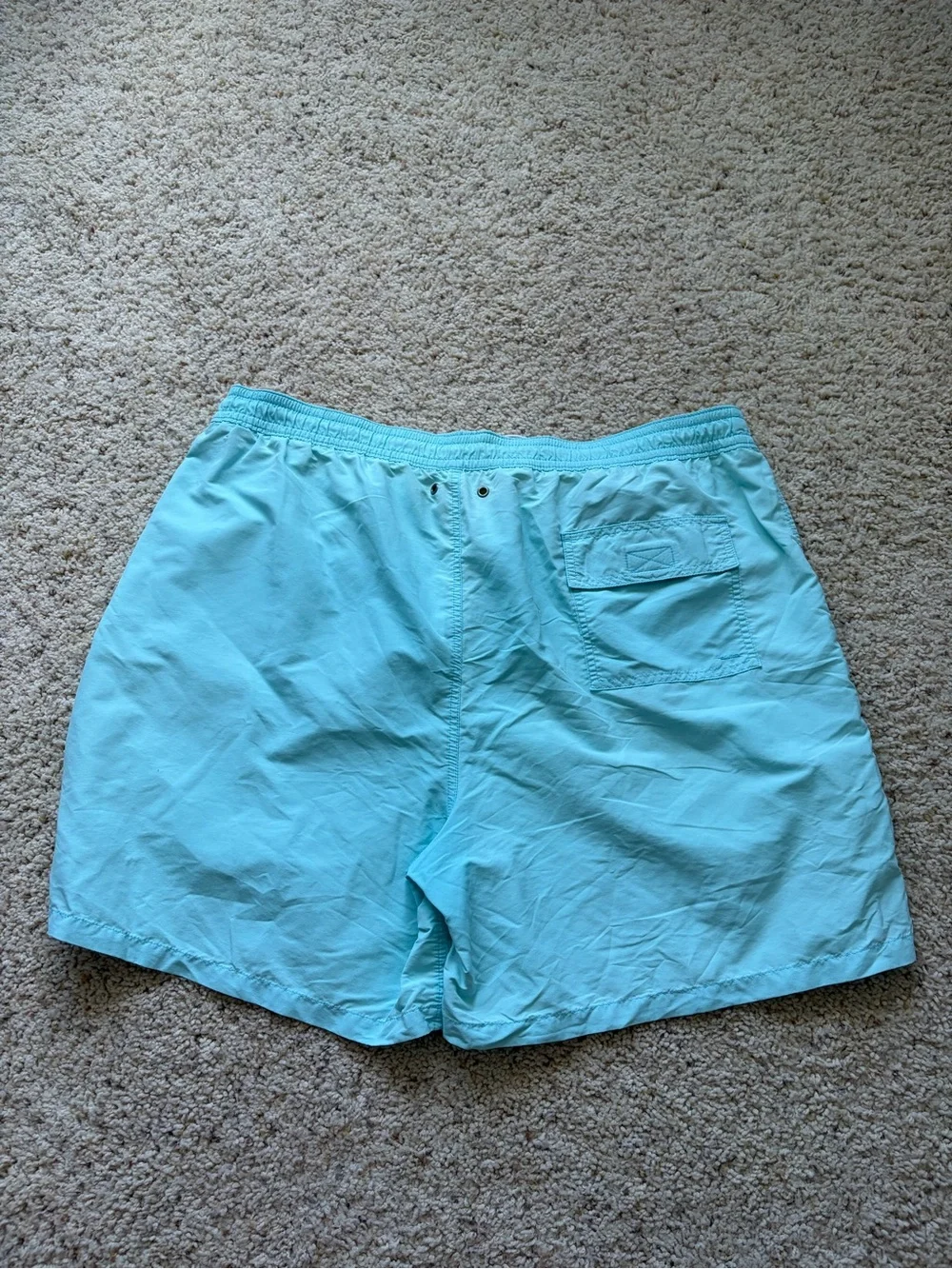 Polo Light Blue and Yellow Swim Trunks